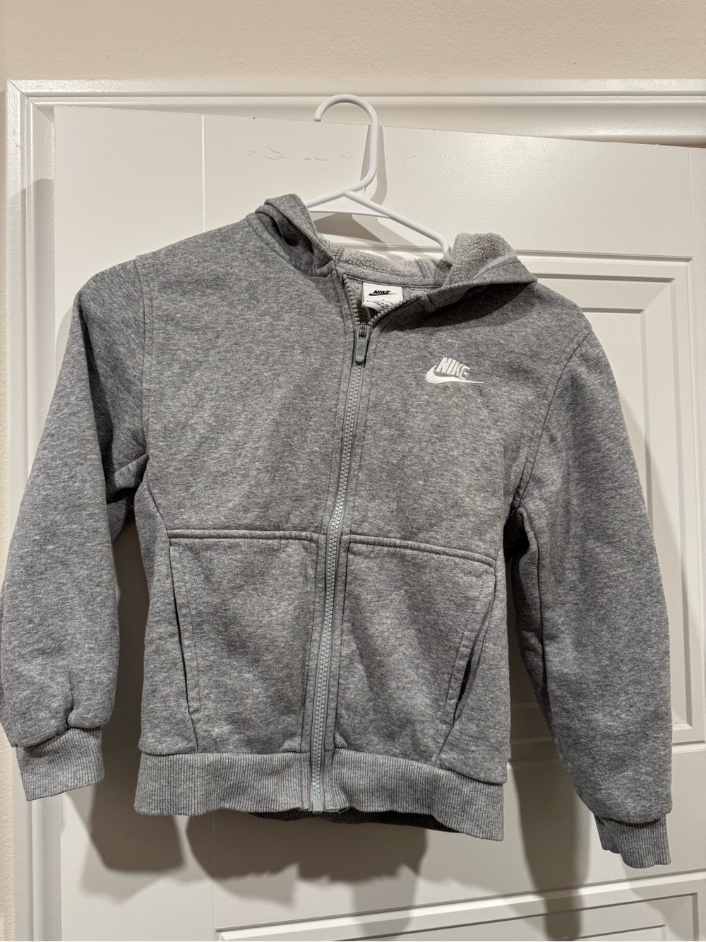 Nike Kids Gray Full-Zip Hooded Sweatshirt